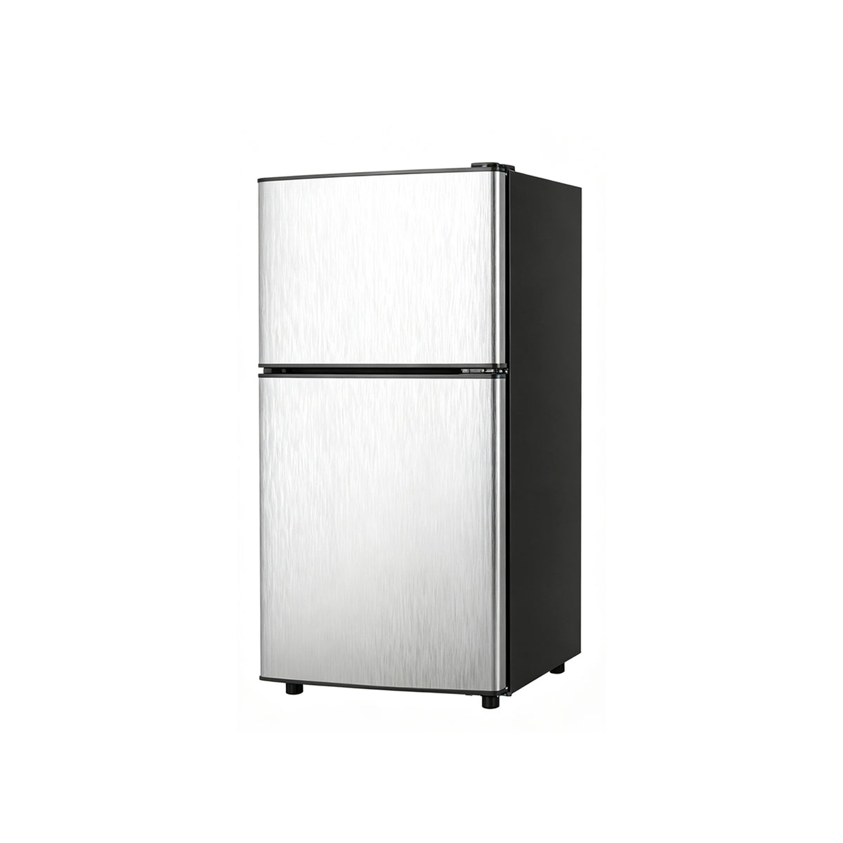 3.2 Cu.Ft 2‑Door Mini Fridge with Freezer, Compact Stainless Steel Small Refrigerator