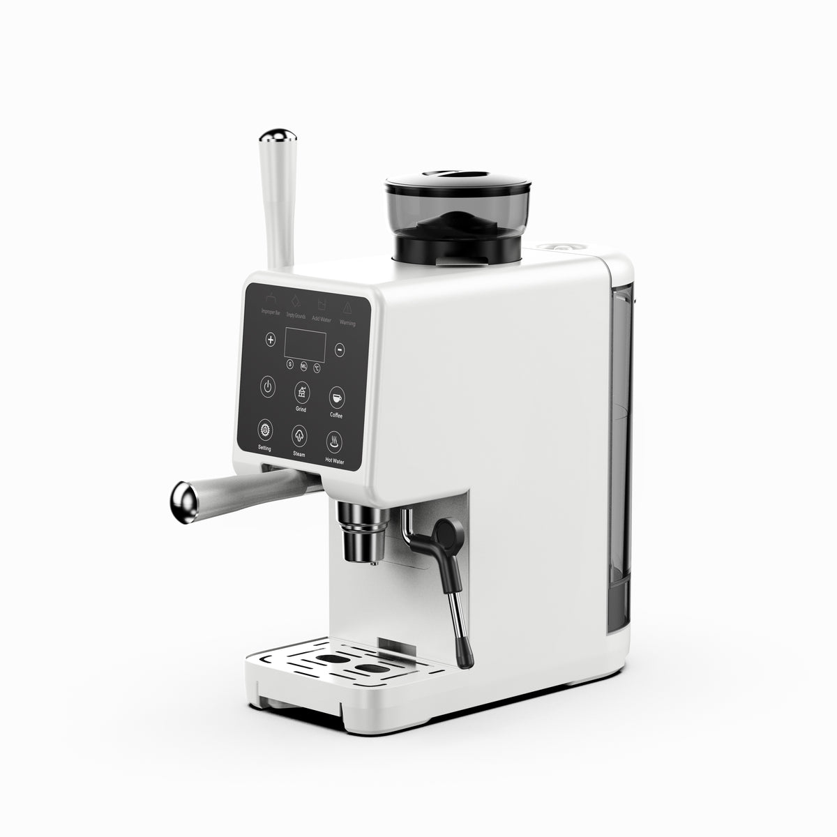 Home Barista 3‑in‑1 Espresso Machine | Built‑in Grinder & Steam Milk Frother