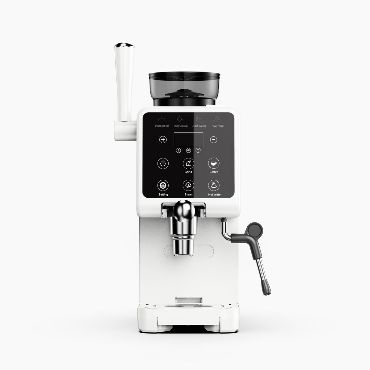 Home Barista 3‑in‑1 Espresso Machine | Built‑in Grinder & Steam Milk Frother
