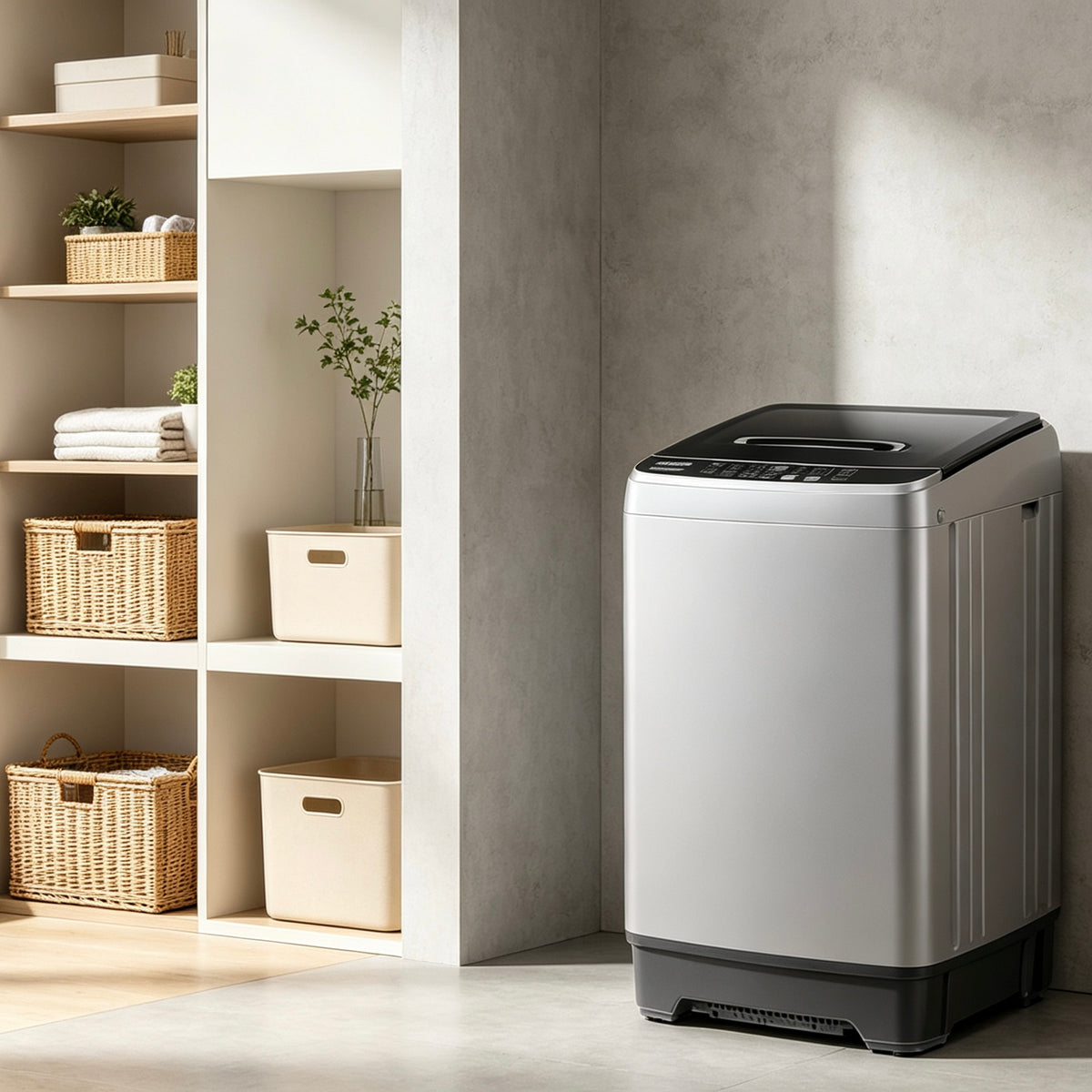 Full‑Automatic Top Load Washing Machine 17.7LBS Large Capacity｜2‑in‑1 Wash & Spin Compact Laundry Washer with Multi Wash Programs ﻿